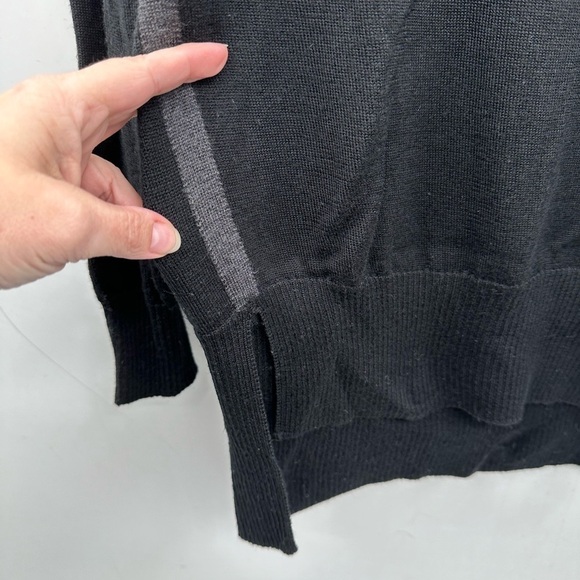 SWEATY BETTY Merino wool Black oversized long sleeve crew neck woman sweater XS - Picture 10 of 12